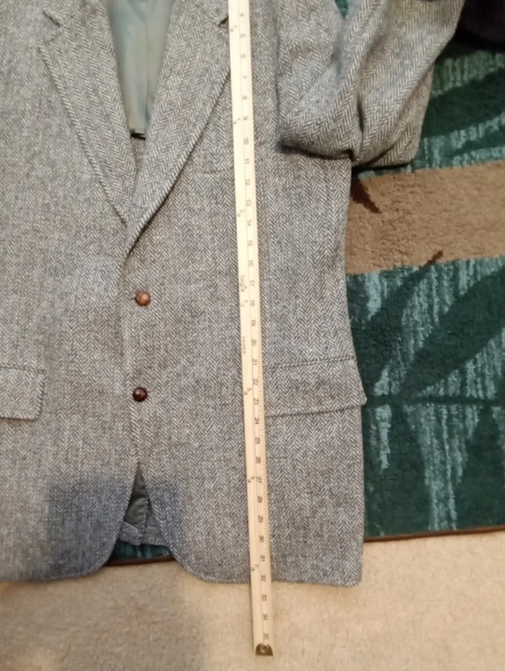 Talbots Vintage Mens Harris Tweed Handwoven Pure Scottish Wool Size 42 Long